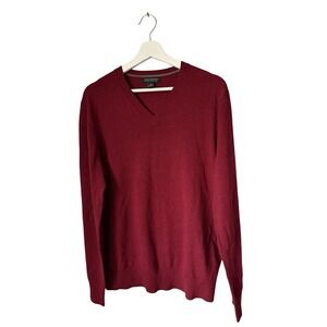 Banana Republic Extra Fine Merino Wool V-Neck Sweater Size Mens Large